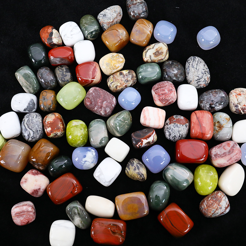 Premium Natural Jade Tumble Stones - Smooth Polished Gemstones for Healing, Decoration & Jewelry Making