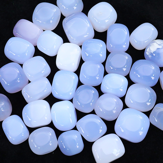 High-Quality Natural Blue Chalcedony Tumble Stone - Perfect for Crystal Collections, Jewelry Making & Spiritual Balance