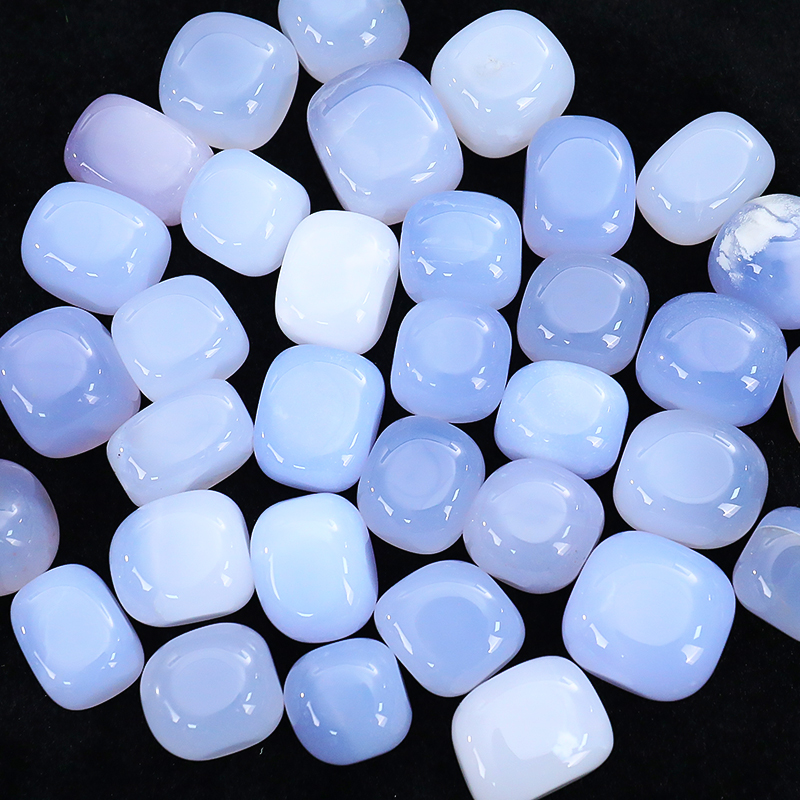 High-Quality Natural Blue Chalcedony Tumble Stone - Perfect for Crystal Collections, Jewelry Making & Spiritual Balance
