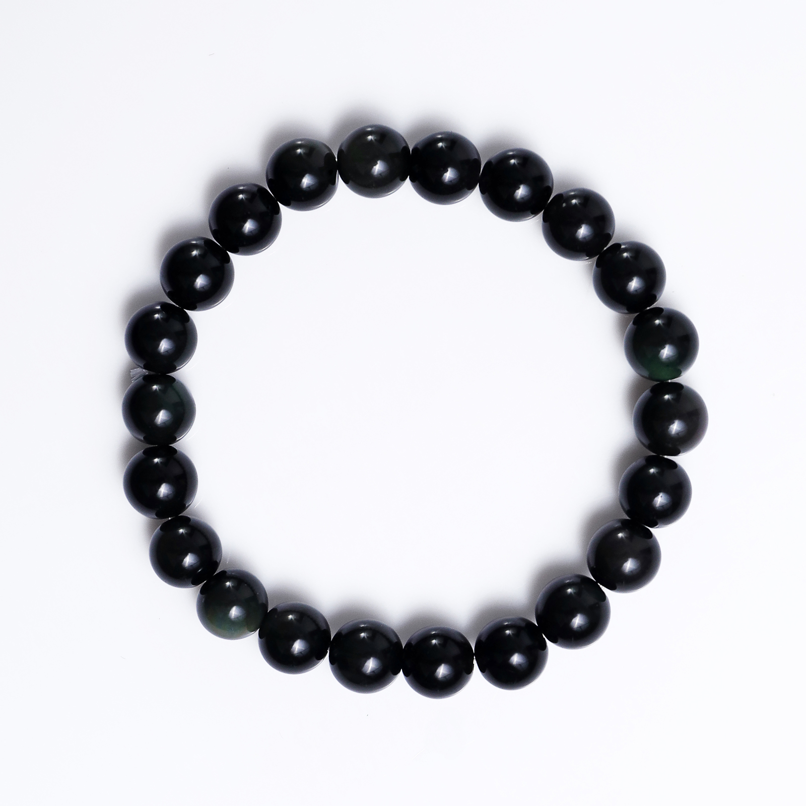 Natural Black Onyx Crystal Bead Bracelet,Healing Energy Bracelet
