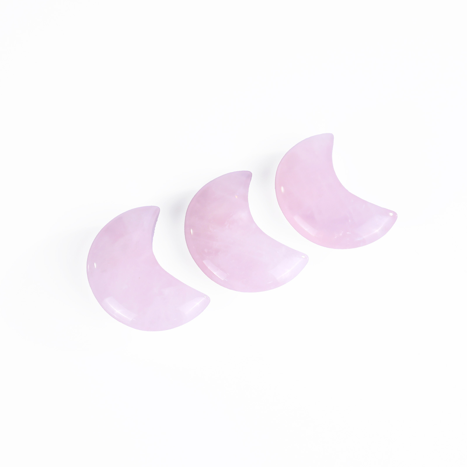 Wholesale Natural Green Aventurine Moons Rose Quartz Carving Craft Spiritual Healing Crystal Stone Gift Small Home Decoration
