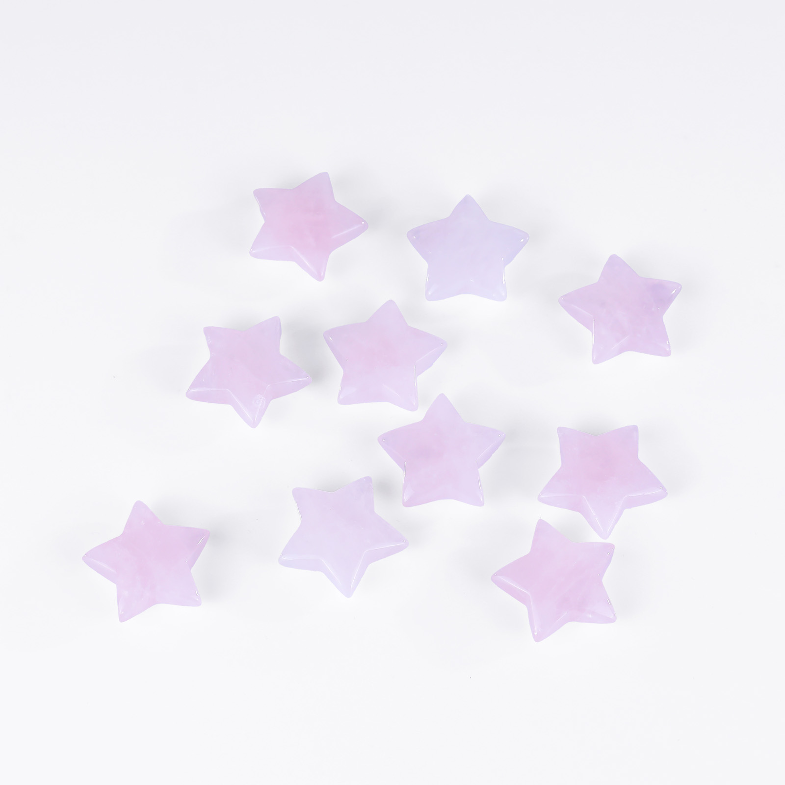 Wholesale Customized Hand Carved Natural Crystal Small Stars Rose Quartz Christmas Star Crystal Crafts for Souvenirs Gifts
