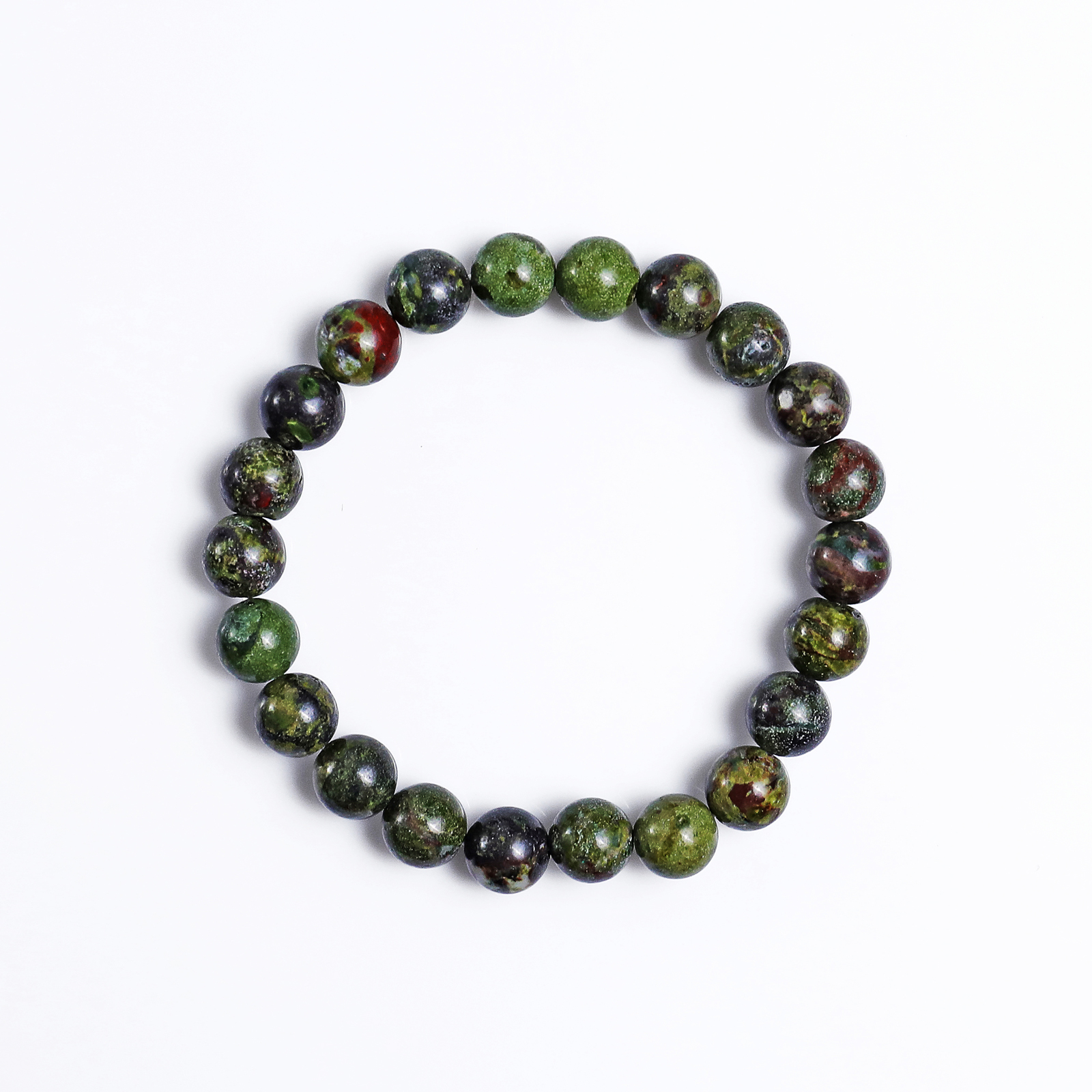 Natural Dragon Blood Jasper Crystal Bead Bracelet,Healing Energy Bracelet