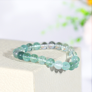 Natural Fluorite Crystal Bead Bracelet,Healing Energy Bracelet