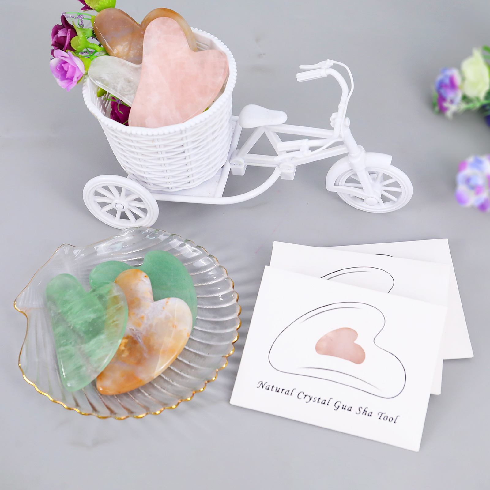 Natural Jade Gua Sha Tools - Various Jade Materials for Facial & Body Massage