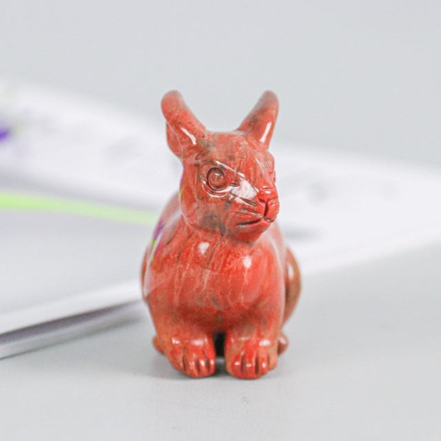 Hand-Carved Mini Jade Rabbit Figurine - 100% Natural Various Jade Materials for Collection & Decoration