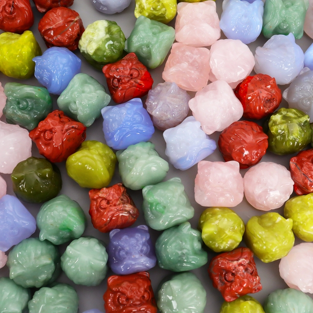 Mini Lion Dance Incense Holder - Handcrafted Premium Jade for Home & Meditation