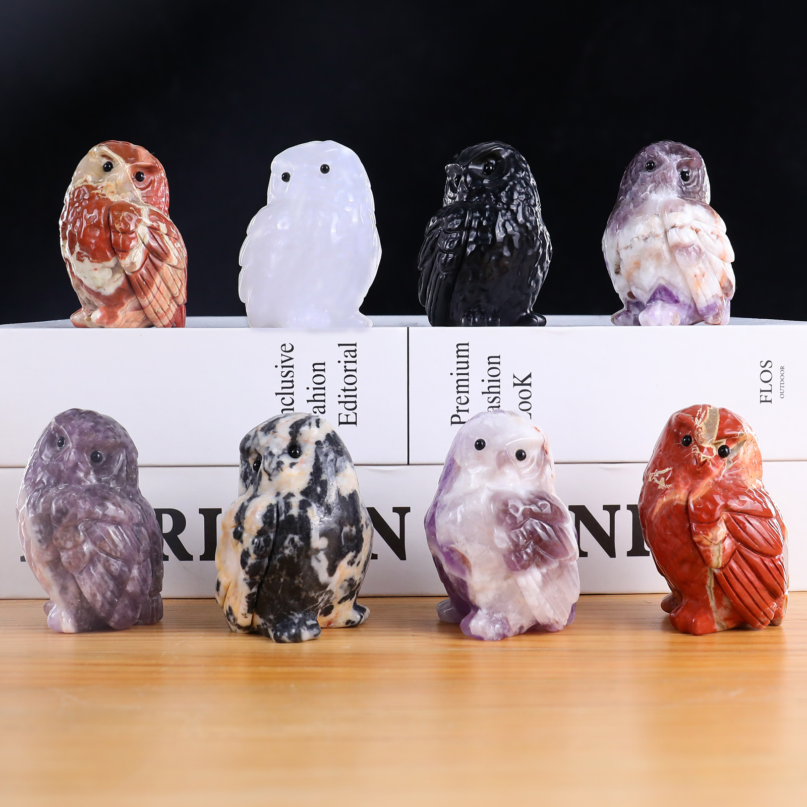 Various Jade Owl Small Carvings - Handmade Exquisite Jade Figurines for Home Decor & Collection