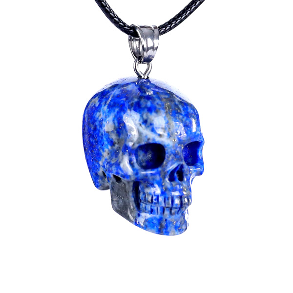 Natural Mini Size Skull Pendant - Hand-Polished Crystal Jewelry Charm