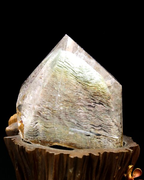 Clear Phantom Crystal Tower - Calming Divine Healing Crystal Sculpture for Altar