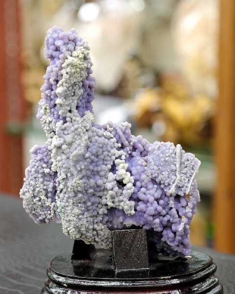 Natural Purple Grape Agate Decorative Sculpture - Unique Natural Shape Home Accent