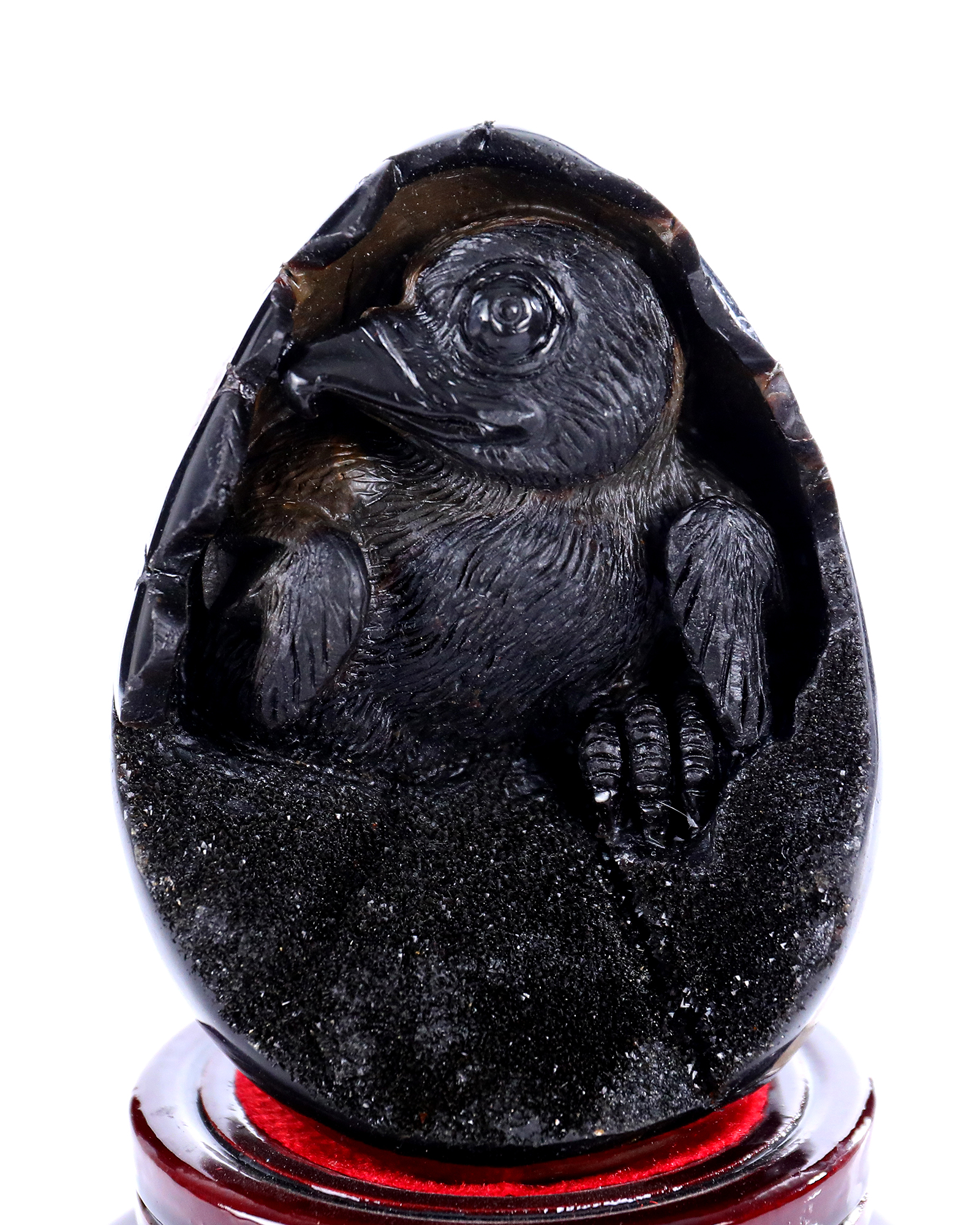 Natural Dragon Septarian Stone Cave Carved Bird Carving Handmade Gemstone Decor