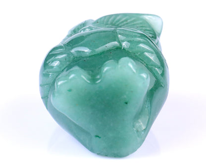 2.0" Green Aventurine Hand Carved Crystal Owl Sculpture