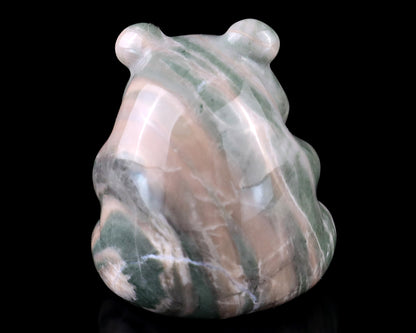 2.0" Jiulong Jade Hand Carved Crystal Panda Sculpture