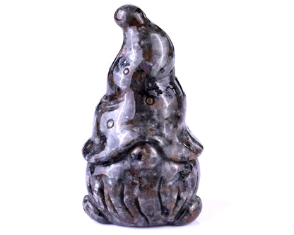 2.8” Natural Yooperlite Hand Carved Crystal Bearded Elf Sculpture, Halloween Gift