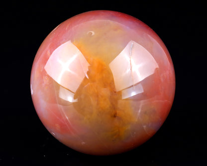 70mm Chalcedony Hand Carved Crystal Sphere