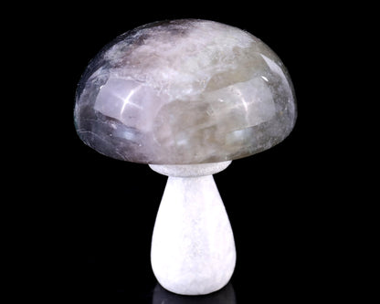 77mm Fluorite Hand Carved Crystal Mushroom Sculpture