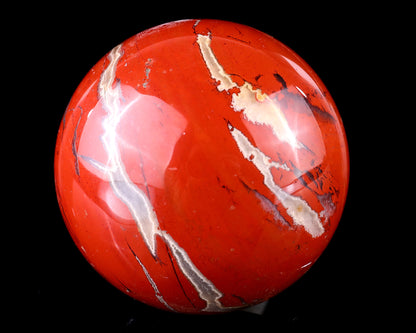 80mm Red Jasper Hand Carved Crystal Mushroom Sculpture