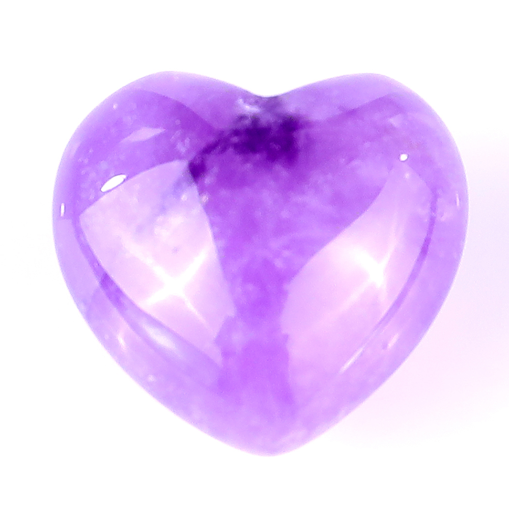 Hand Carved Natural Dream Amethyst Heart