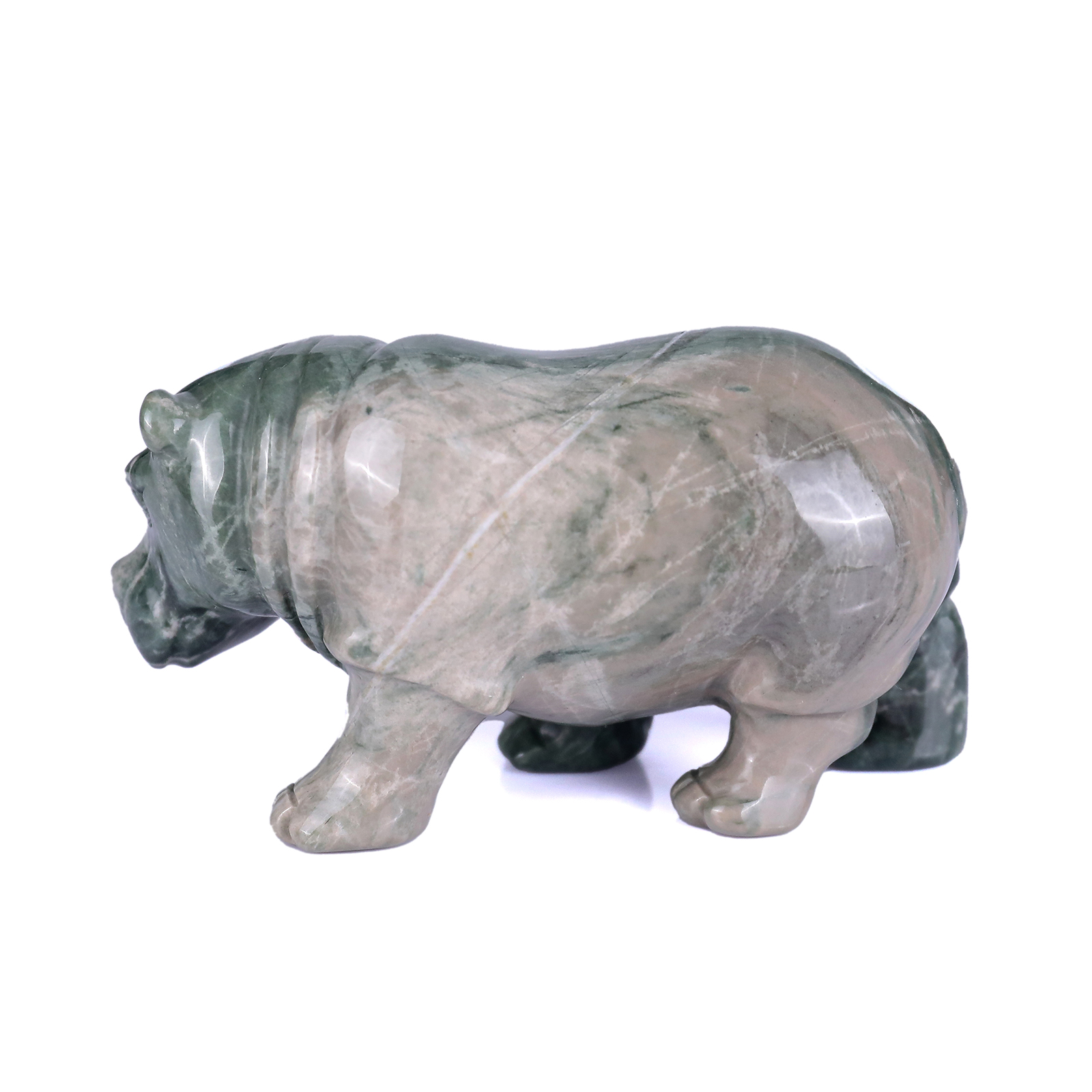 Natural Crystal Jiulong Jade Hippopotamus
