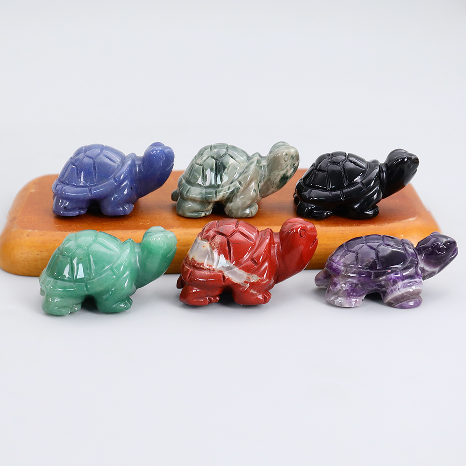 Natural Agate Stone Mini Turtle Carving,Fengshui Home Decor Animal Turtle Sculpture