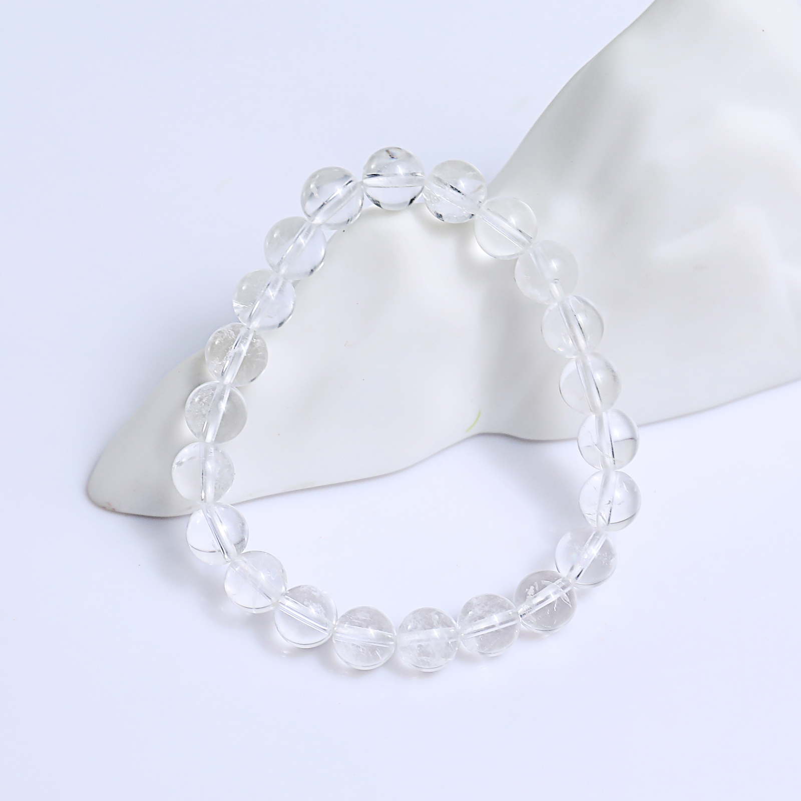 Natural Angolan Quartz Crystal Bead Bracelet,Healing Energy Bracelet