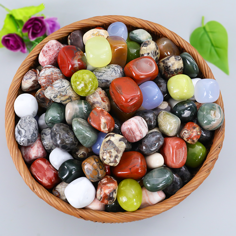 Premium Natural Jade Tumble Stones - Smooth Polished Gemstones for Healing, Decoration & Jewelry Making