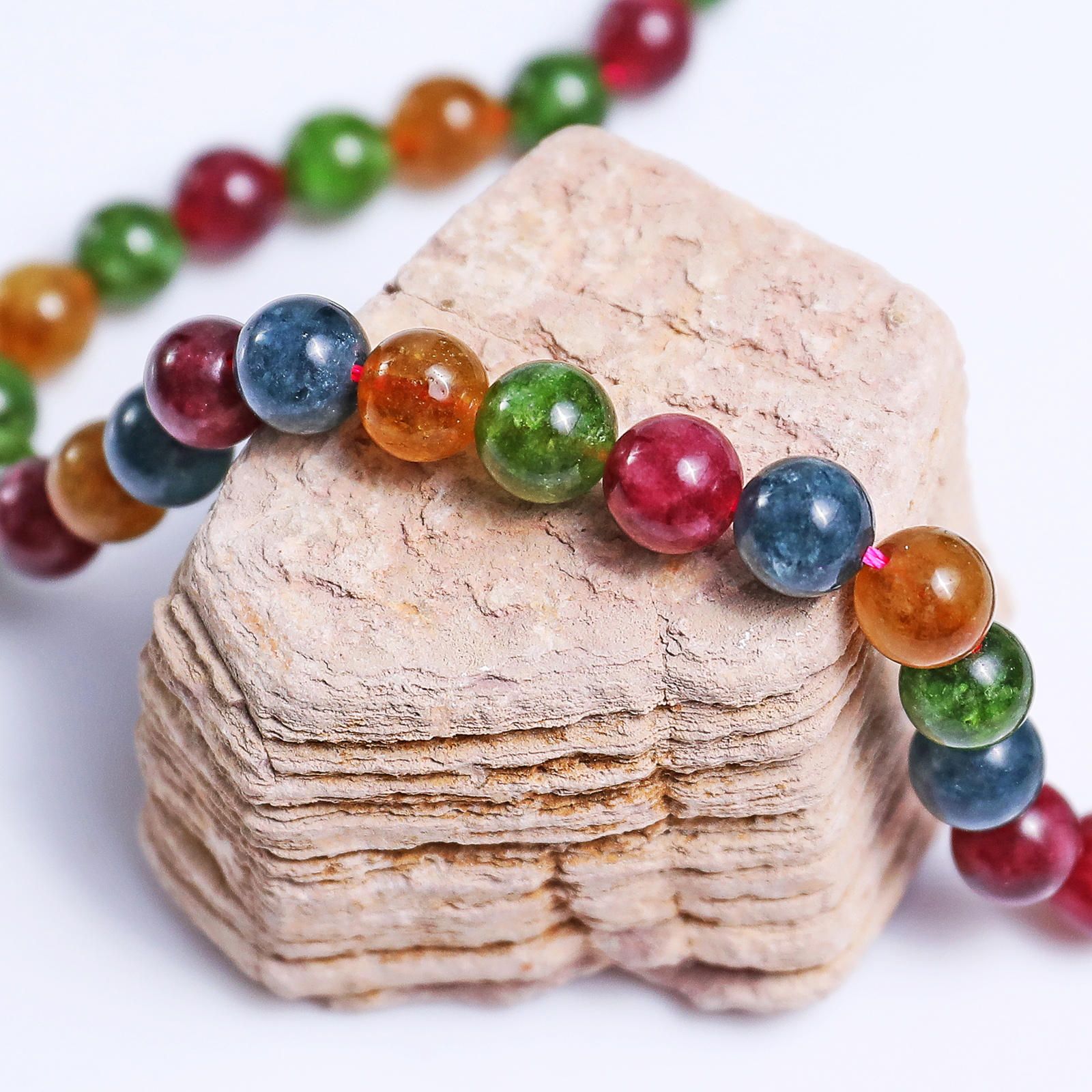 Natural Colorful Jasper Crystal Bead Bracelet,Healing Energy Bracelet