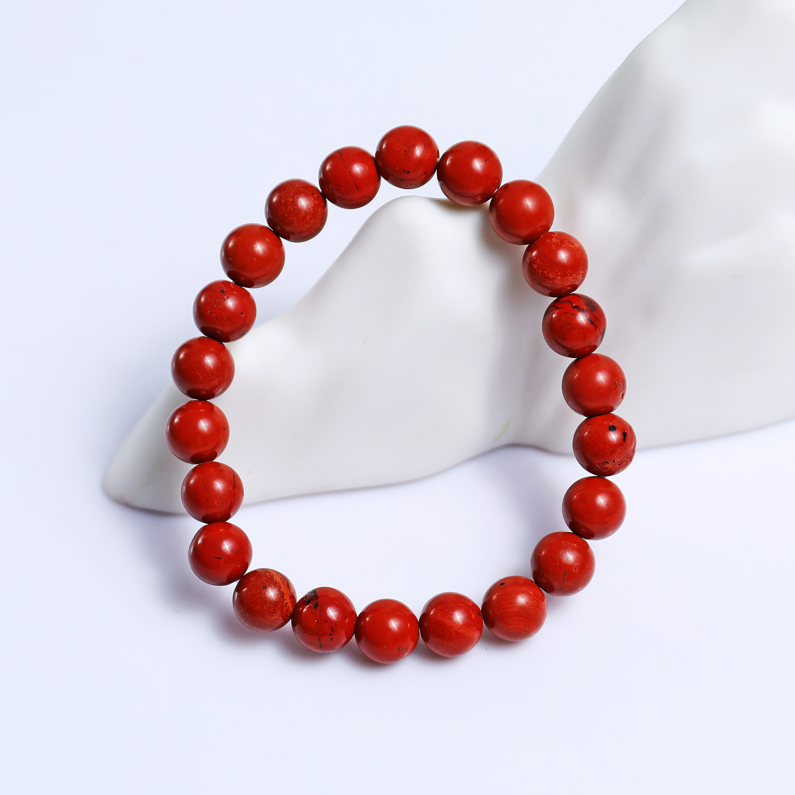 Natural Red Jasper Crystal Bead Bracelet,Healing Energy Bracelet