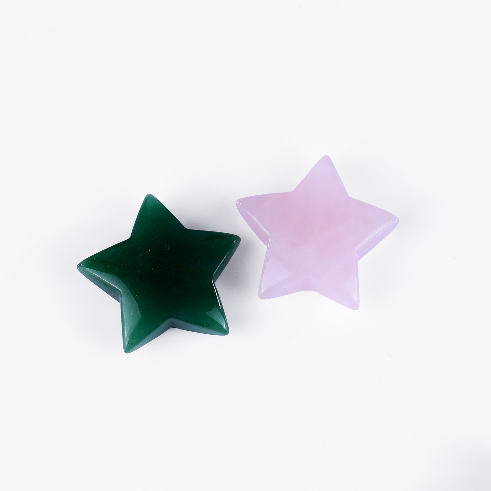 Wholesale Customized Hand Carved Natural Crystal Small Stars Rose Quartz Christmas Star Crystal Crafts for Souvenirs Gifts