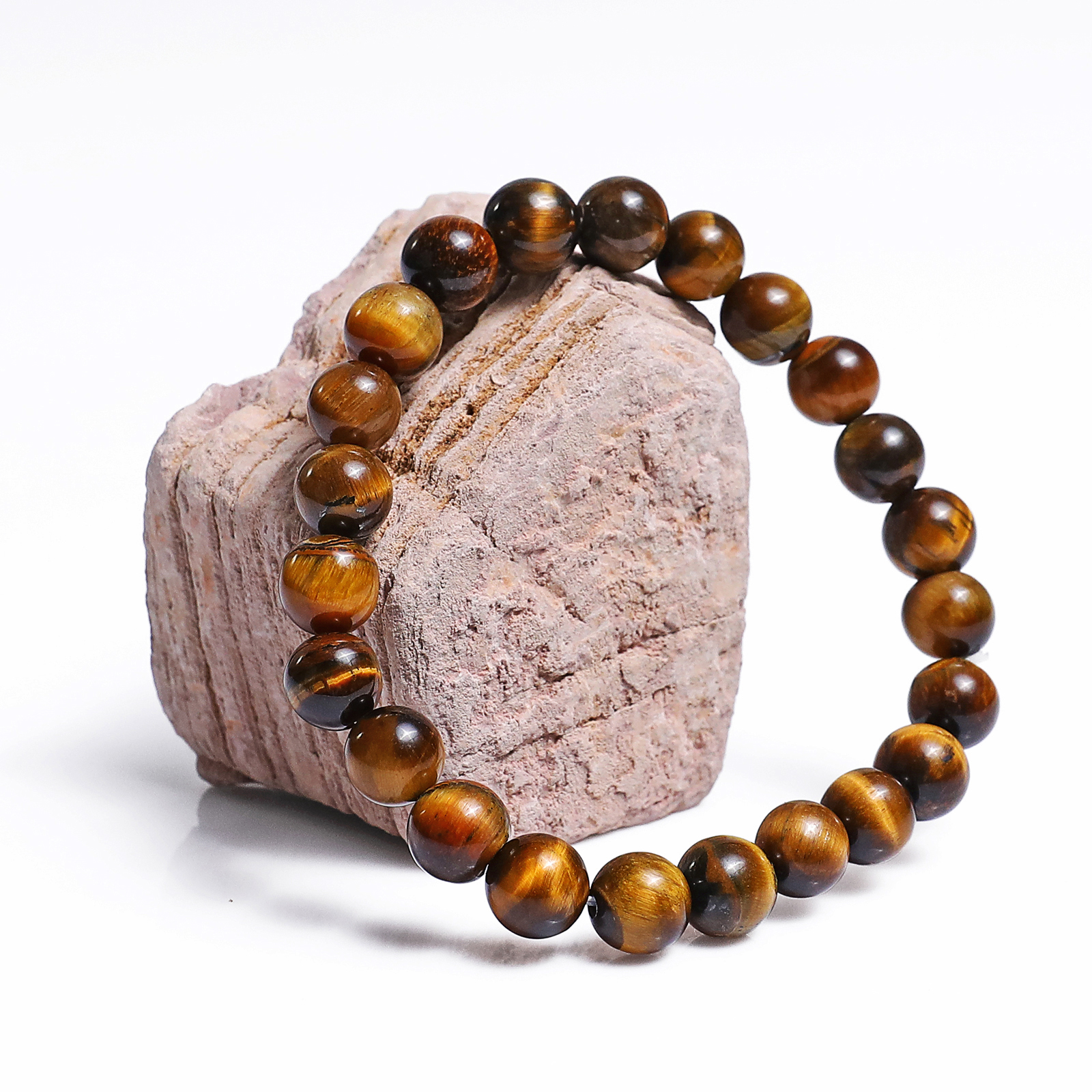 Natural Tiger Iron Eye Crystal Bead Bracelet,Healing Energy Bracelet