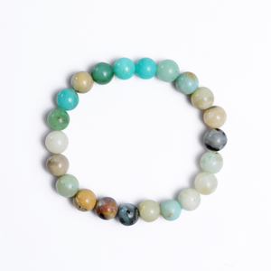 Natural Amazonite Crystal Bead Bracelet,Healing Energy Bracelet