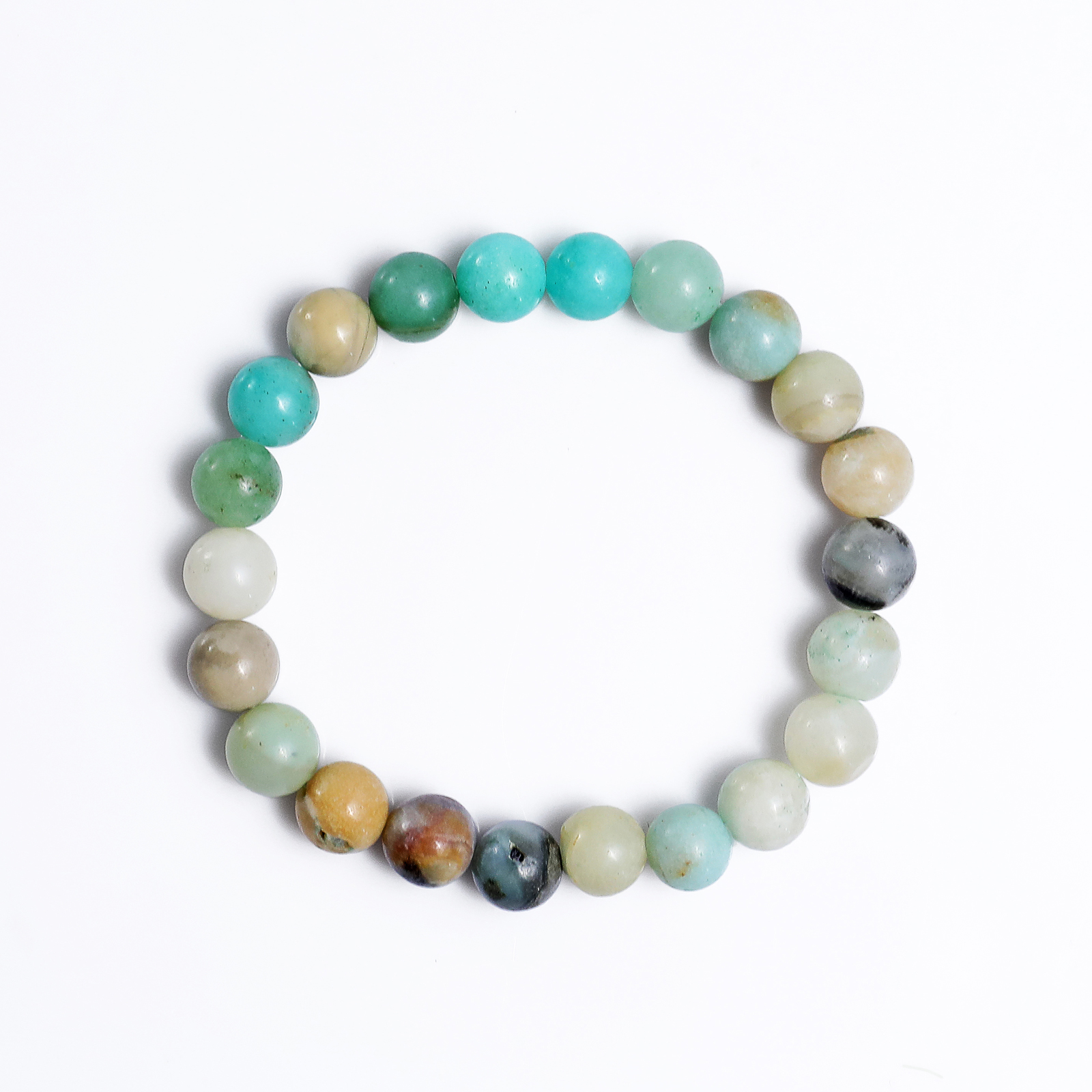 Natural Amazonite Crystal Bead Bracelet,Healing Energy Bracelet