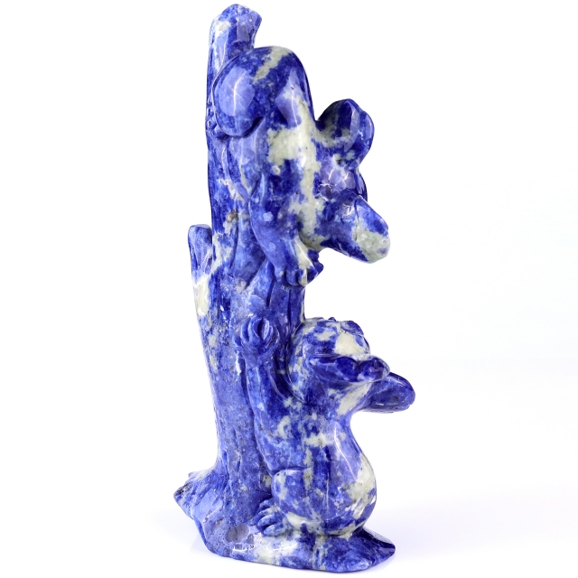 4.3" Sodalite Hand Carved Crystal Koalas Sculpture