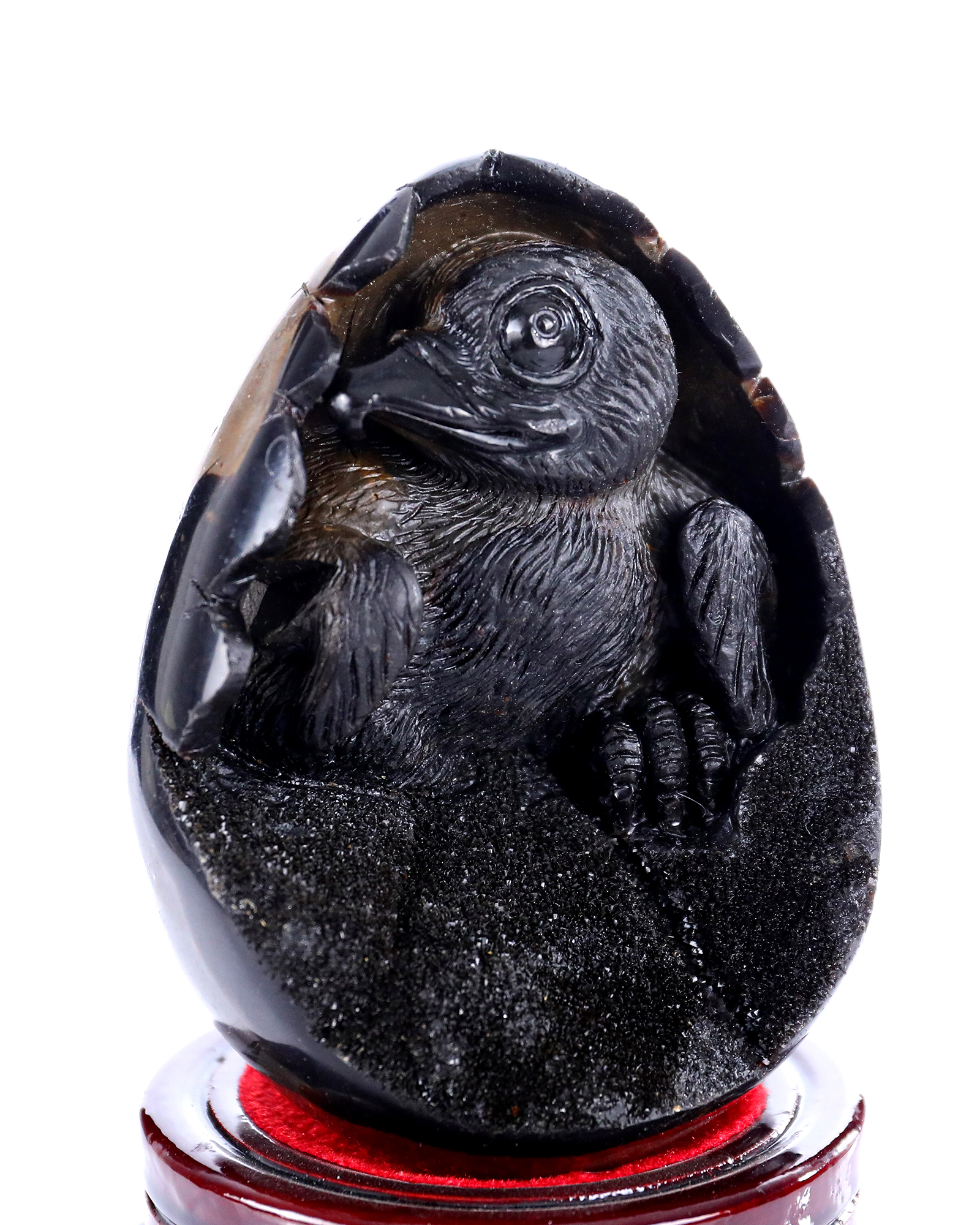 Natural Dragon Septarian Stone Cave Carved Bird Carving Handmade Gemstone Decor