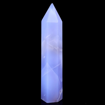 160mm Blue Chalcedony Hand Carved Crystal Point