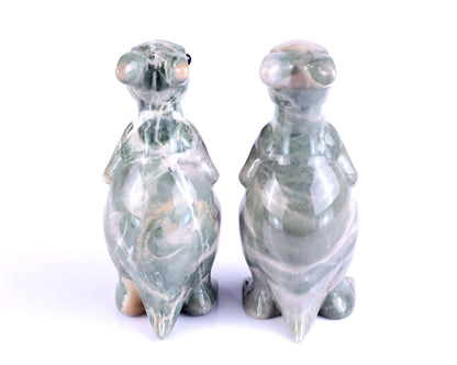 3.6" Jiulong Jade Hand Carved Crystal Kangaroo Sculpture