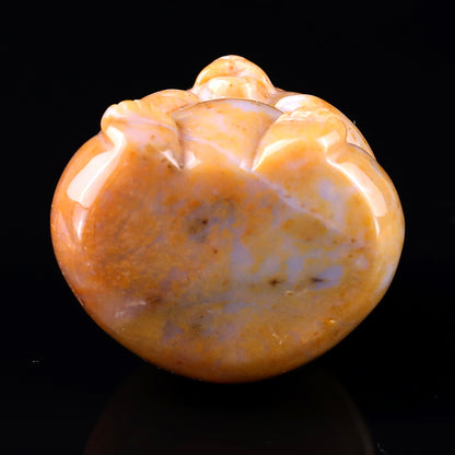 1.9" Chalcedony Hand Carved Crystal Panda Sculpture