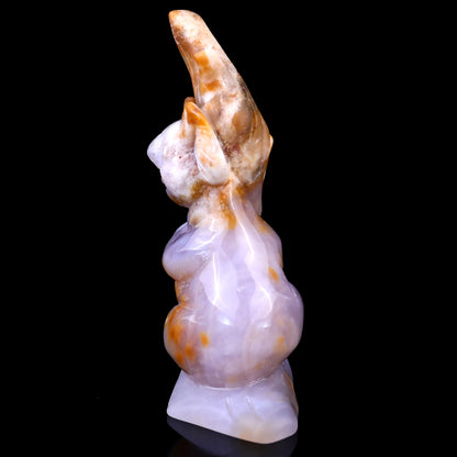 4.7" Chalcedony Hand Carved Crystal Koala Sculpture
