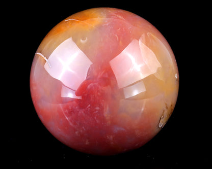70mm Chalcedony Hand Carved Crystal Sphere