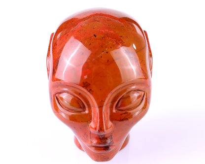 2.9" Red Jasper Hand Carved Crystal Elf Alien Sculpture