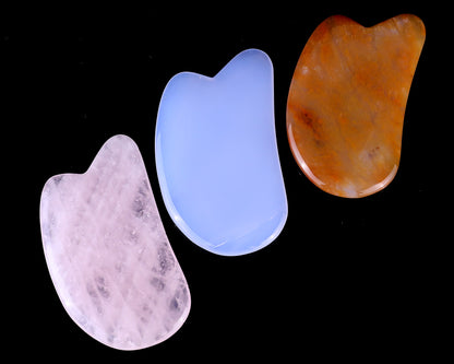 4.7" Gemstone Hand Carved Crystal Guasha Tool,Massage Tool