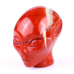 1.5" Red Jasper Hand Carved Crystal Elf Alien Sculpture