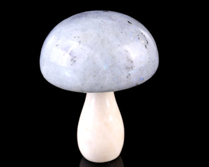 80mm Labradorite Hand Carved Crystal Mushroom Sculpture