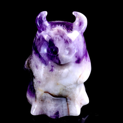 3.0” Natural Dream Amethyst Hand Carved Crystal Ghost Sculpture, Halloween Gift