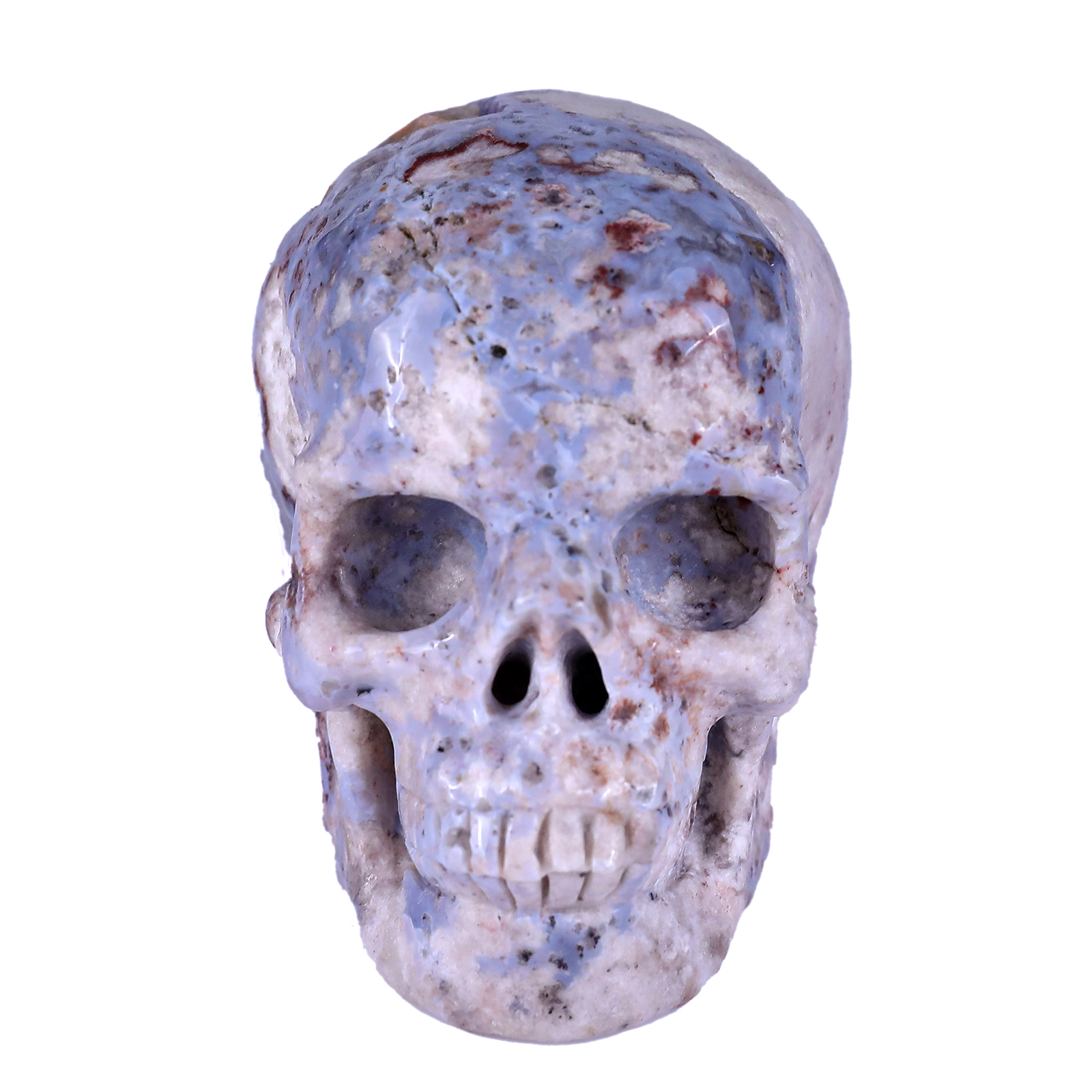 Blue Sakura Blossom Agate Skulls Gemstone Skulls