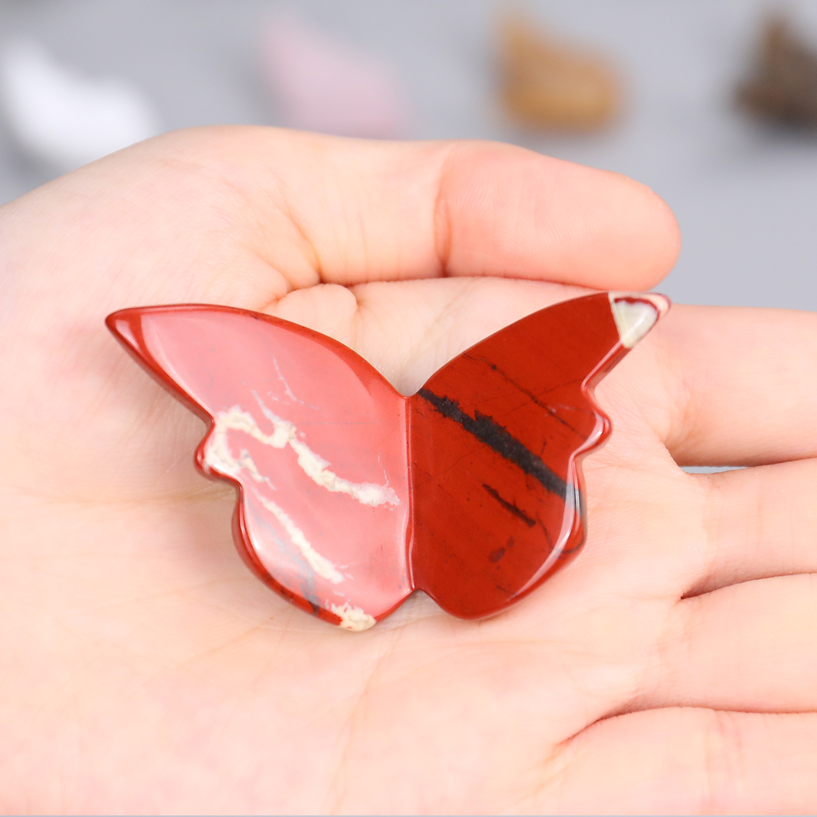 Natural Crystal 3D Flying Butterfly Wings Amethyst Hand Carved Healing Stones Crafts for Decoration Birthday Souvenirs Gifts