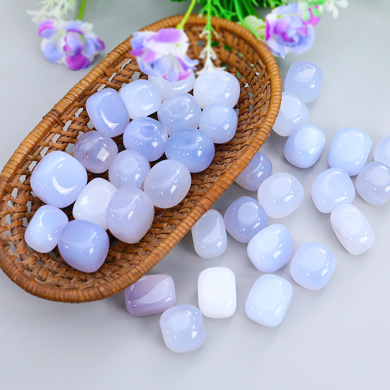High-Quality Natural Blue Chalcedony Tumble Stone - Perfect for Crystal Collections, Jewelry Making & Spiritual Balance