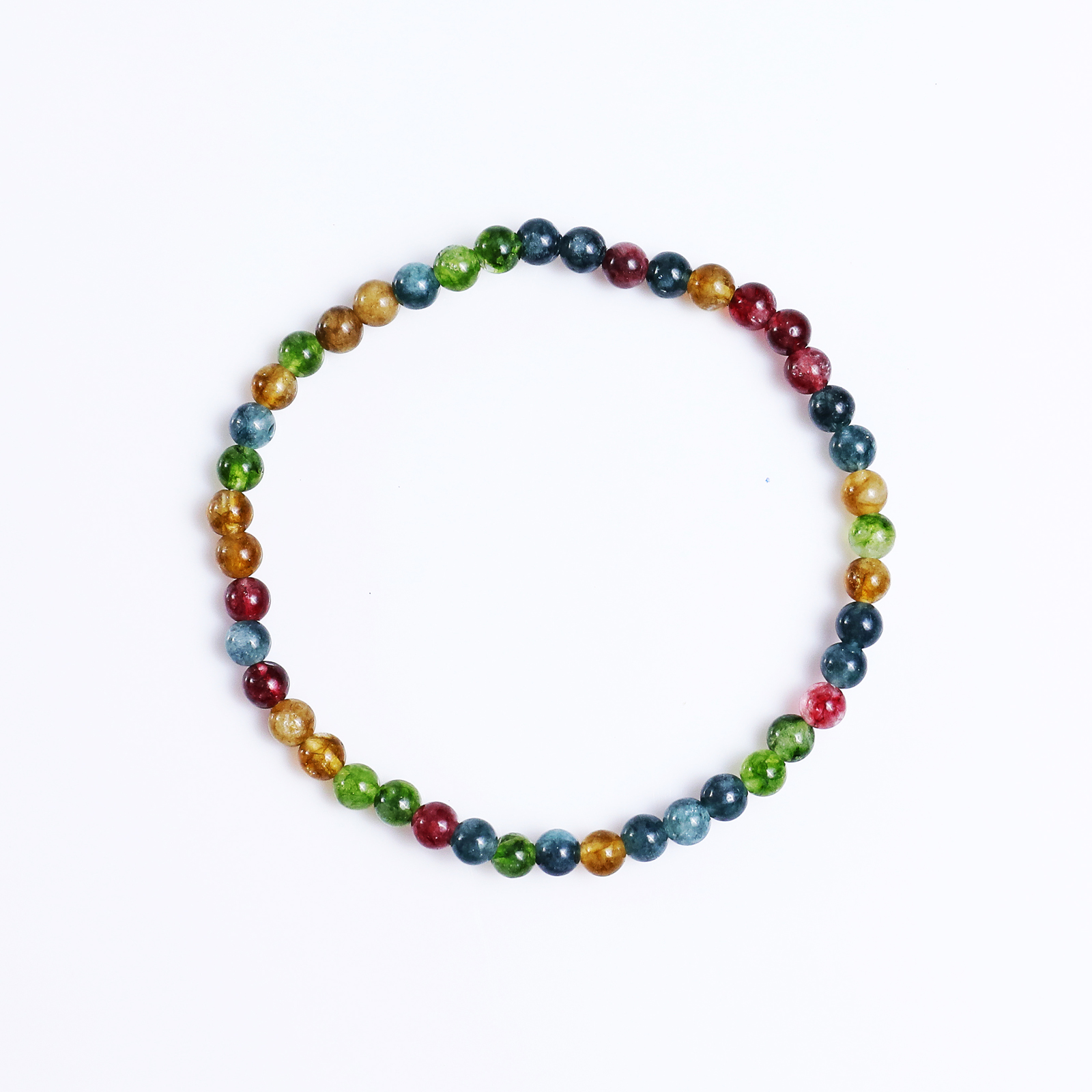 Natural Colorful Jasper Crystal Bead Bracelet,Healing Energy Bracelet