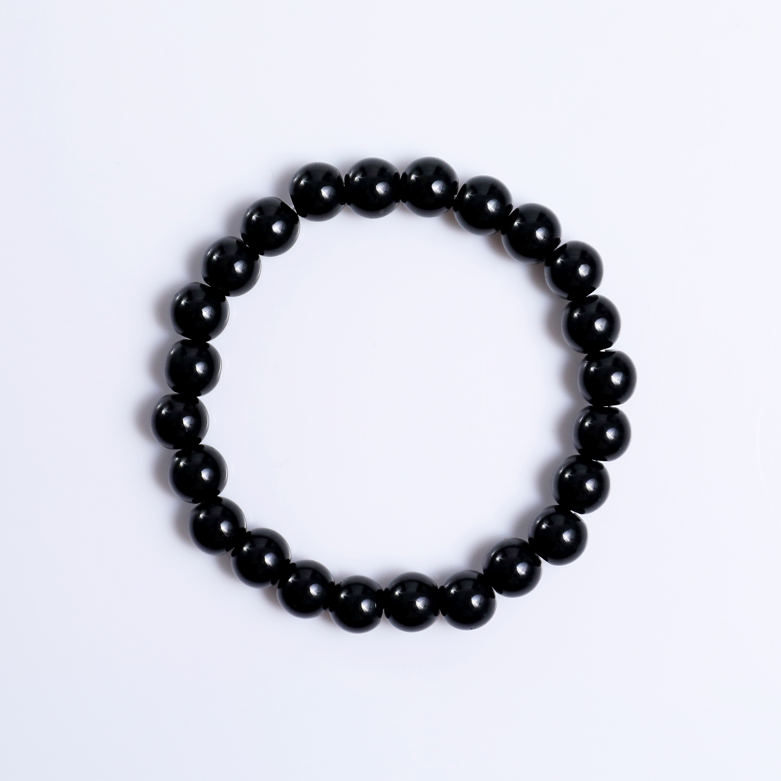 Natural Black Obsidian Crystal Bead Bracelet,Healing Energy Bracelet